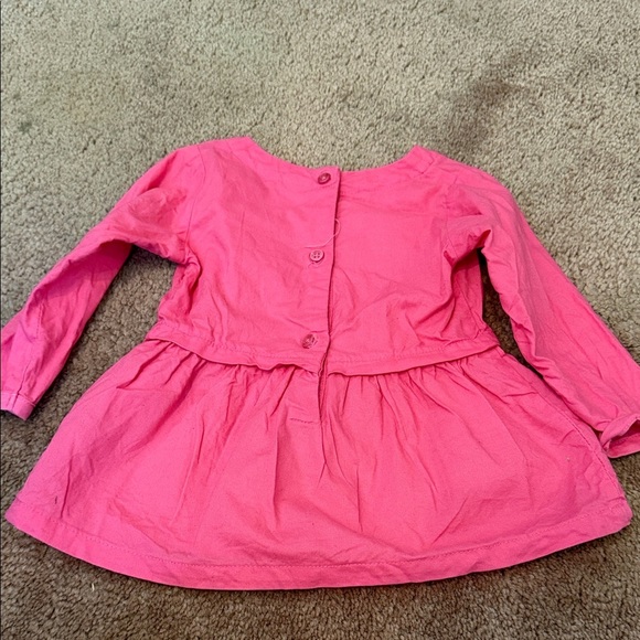 Carter's Bright Pink Long Sleeve Dress - Picture 3 of 3